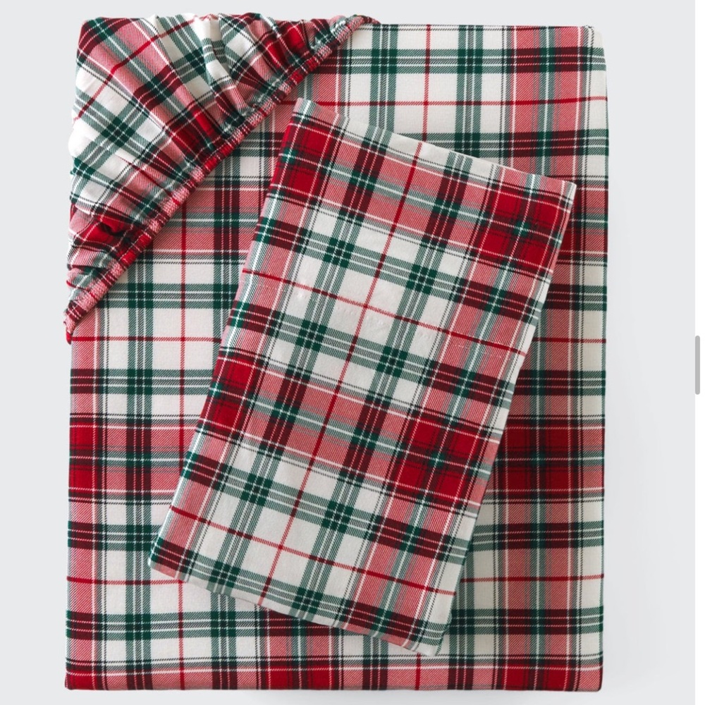 BNWT Little Sleepies Holly Plaid Twin Sheet